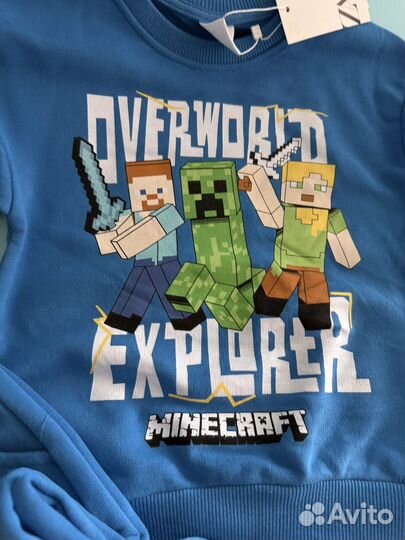 Костюм Zara Minecraft голубой р.110-152