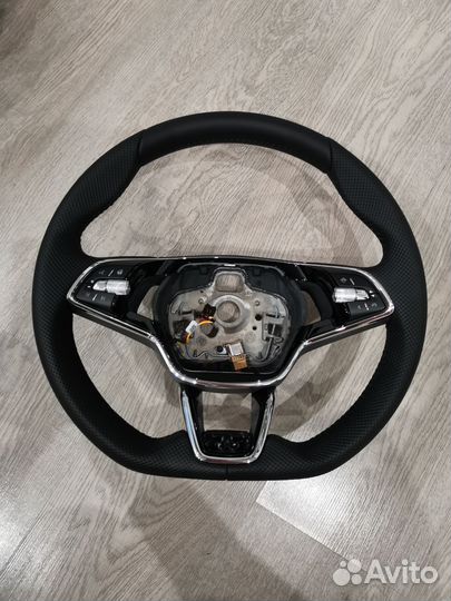 Спортивный руль skoda скос+ обогрев