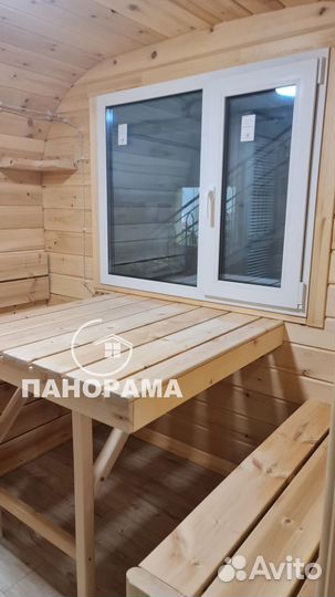 Баня бочка под ключ в рассрочку