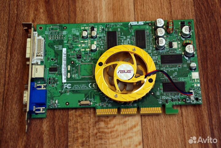 Видеокарта - 128Mb, asus, V9520TD, GeForce FX5200