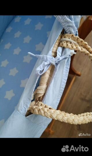 Люлька-переноска плетёная с подставкой