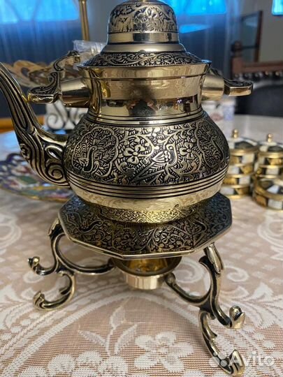 Чайник с подогревом из латуни