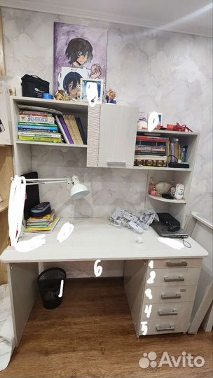 Письменный стол для школьника с полками