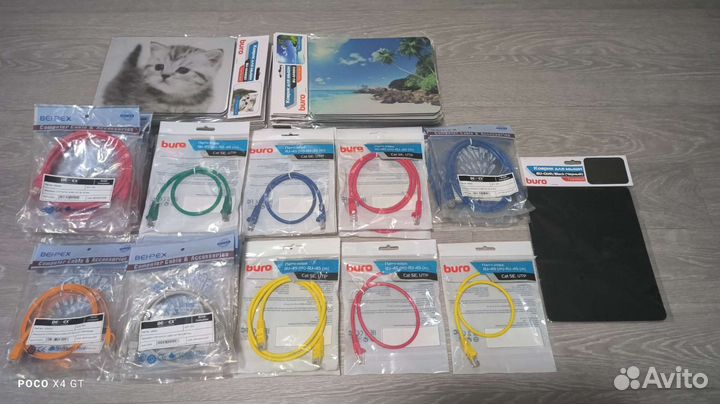 Коврик для мыши, патч-корд