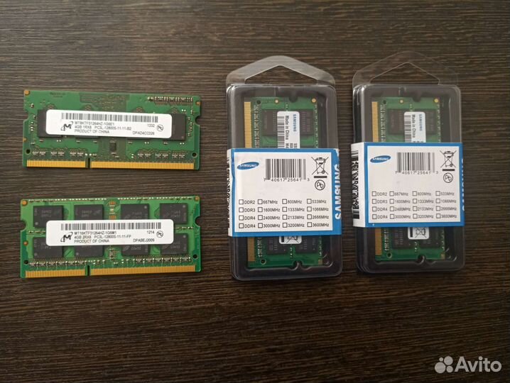 Оперативная память DDR3/DDR3L для ноутбука