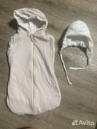 Конверт кокон с шапочкой