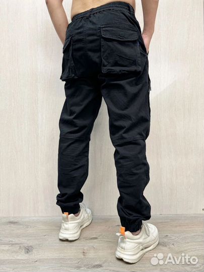 Джоггеры универсальные, хлопок, размер до 56