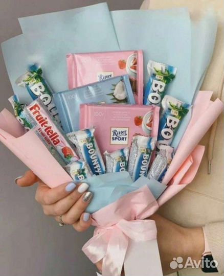 Сладкие букеты из конфет