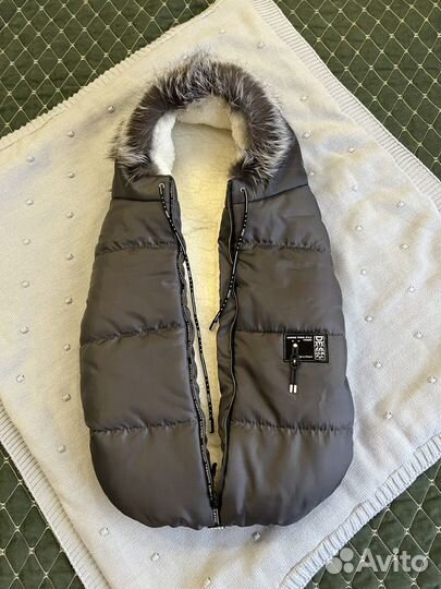 Конверт кокон зимний на выписку