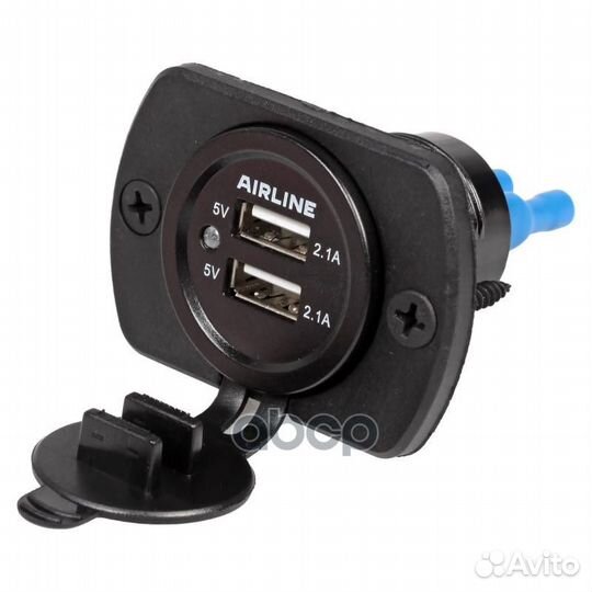 Розетка USB встраиваемая влагозащ. с 2 портами