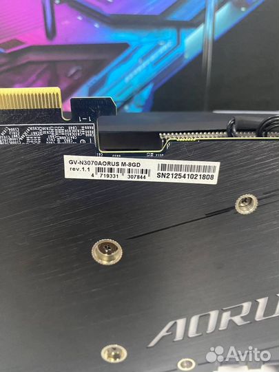 GeForce RTX3070 Gigabyte Aorus Master 8Gb