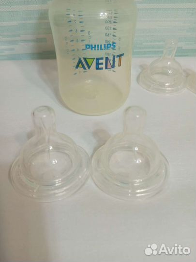 Бутылочка avent и 7 сосок avent