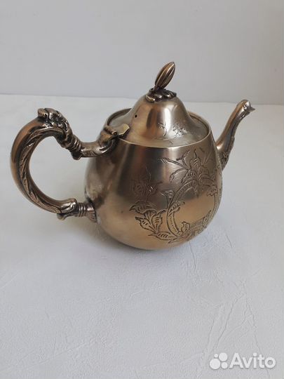 Чайник и молочник мельхиоровые NBE Индия