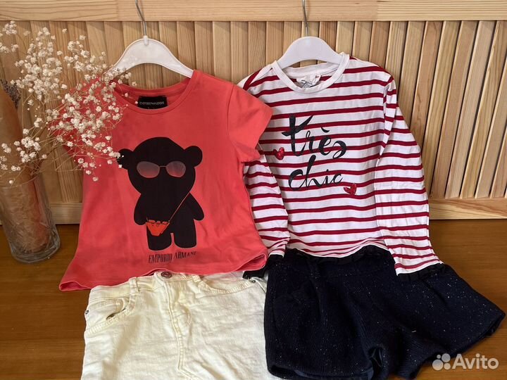 Вещи пакетом для девочки 110 zara armani 5 лет