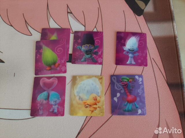 Карточки и ластики тролли