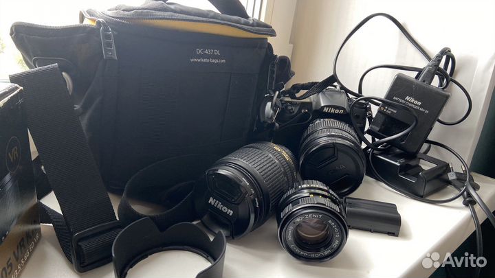 Nikon d7000 + sigma 17-70 + kit 18-105 + helios