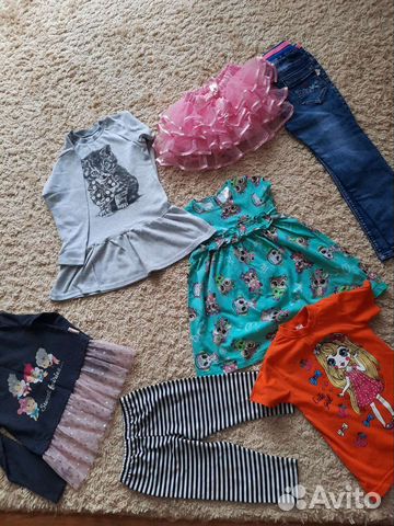 Вещи пакетом на девочку 104р