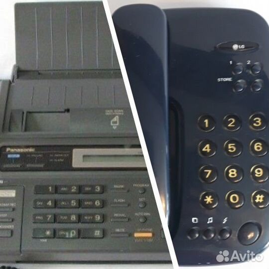 Стационарный телефон и телефон-факс