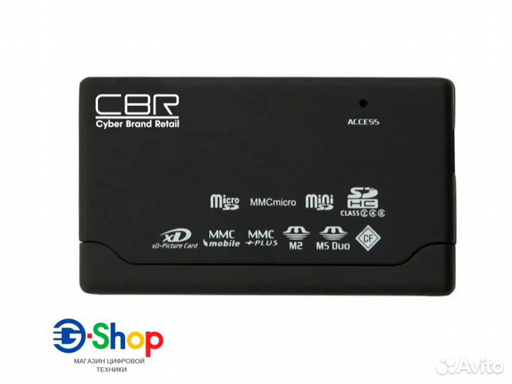 Картридер USB на все форматы CBR CR-455 sdhc/CF