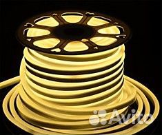 Неон мини LUX рез 1см золотой 2835 120 8х16мм 12В