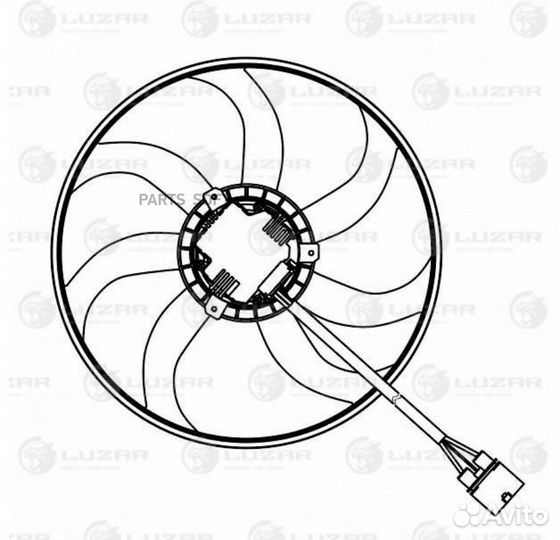 Вентилятор двигателя Skoda Octavia A5 (04) 1.4i (б