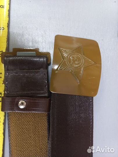 Ремень солдатский брезентовый обливной