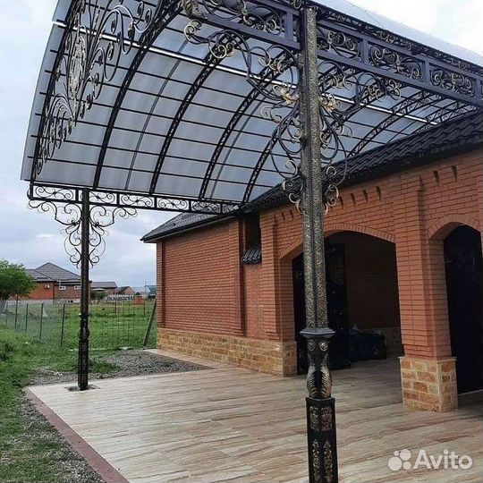 Козырьки навесы кованые