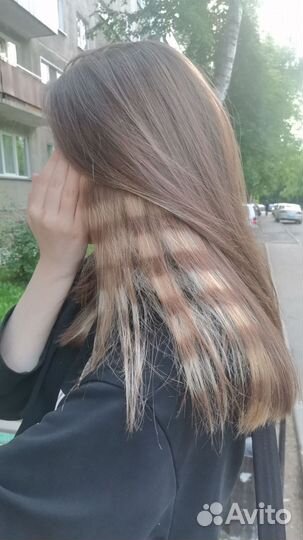 Модель на окрашивание волос