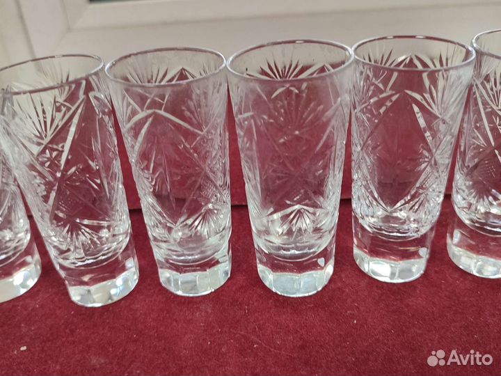 Стопки хрустальные СССР новые