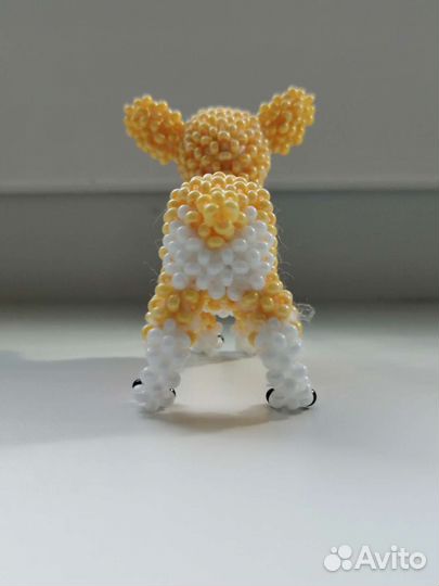 Амигуруми корги из бисера