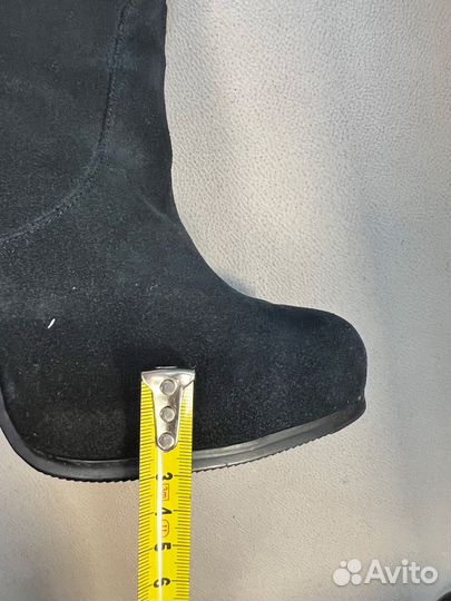 Сапоги женские демисезонные замшевые