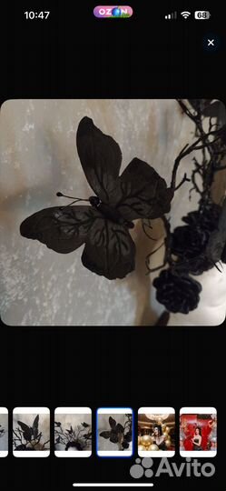 Ободок с бабочками