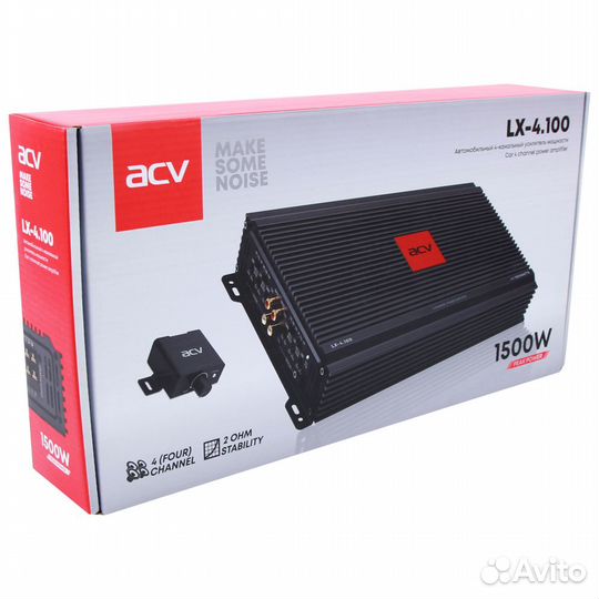 Автомобильный усилитель 4х100 Вт LX-4.100