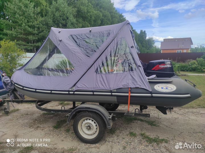 Продам лодку RIB370, с прицепом, мотором