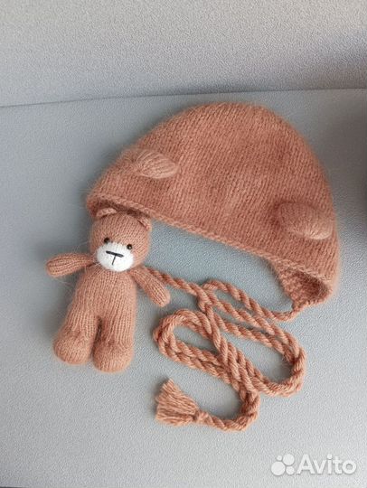 Набор мишка и чепчик