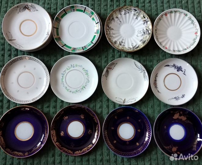 Блюдца, тарелки, сухарницы