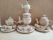 Наборы деревянной посуды / самовары/ чайники