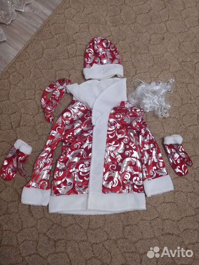 Костюм деда мороза 128-140