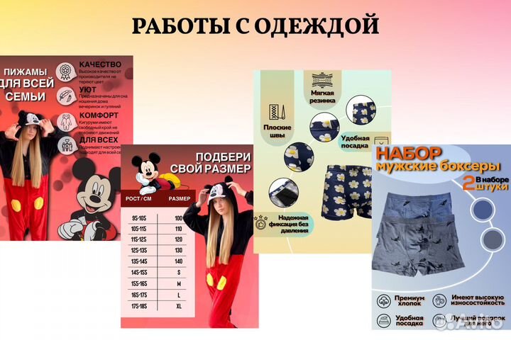 Инфографика для маркетплейсов, карточки WB, Озон