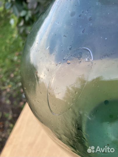 Бутыль стеклянная старинная