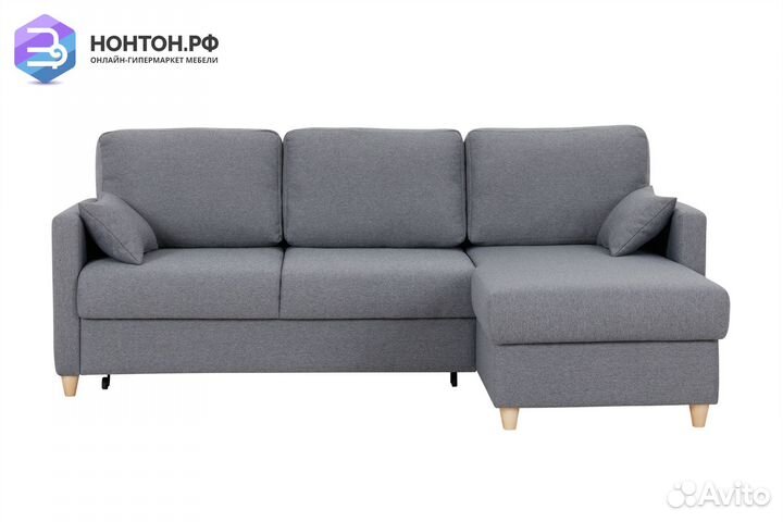 Диван угловой дельфин Дилан серый