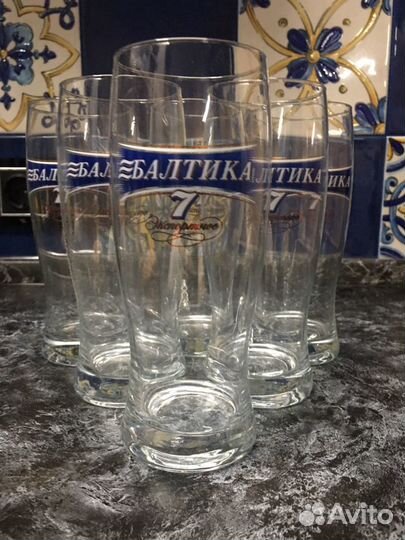 Бокалы пивные «Балтика #7 Экспортное» 0,5л