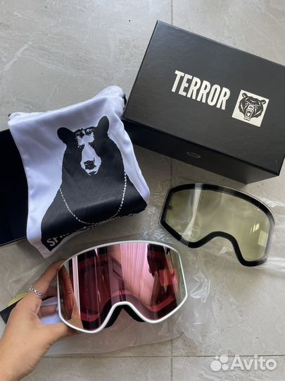 Горнолыжная маска Terror Spectrum White/Pink