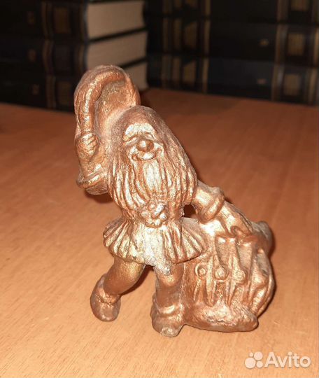 Статуэтка Гном, солонка, металл