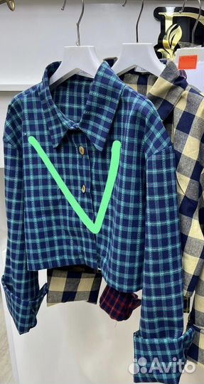 Рубашка для девочки укороченная