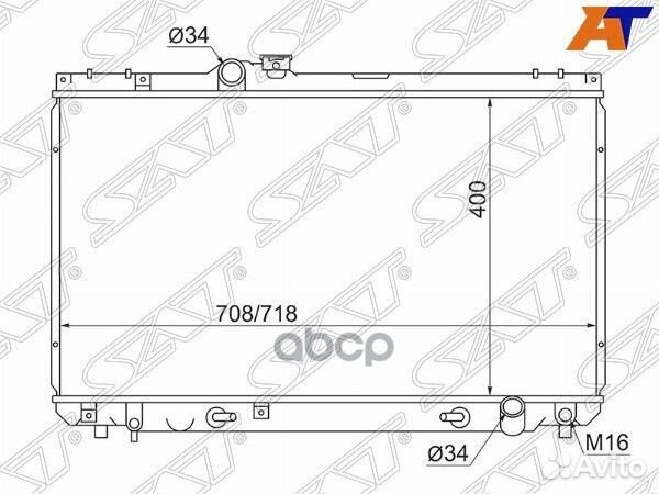 Радиатор Toyota Mark II (X100,X110) 96-04 / Chaser