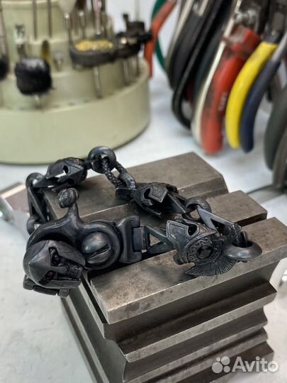 Серебряный браслет с натуральными камнями