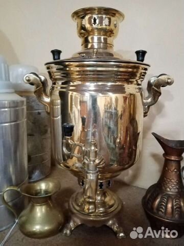 Самовар тульский на дровах 5 литров. Лот 3
