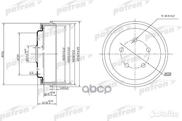 Барабан тормозной задн. dodge: Neon 95-05 plym