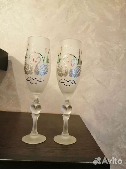 Фужеры цветной хрусталь